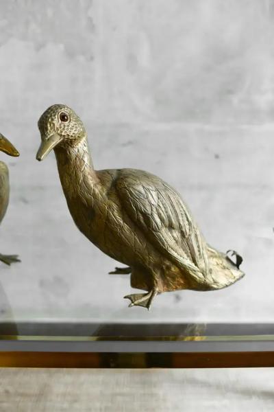 Edizioni Molto Pair Of Brass Ducks Molto Editions 1970s
