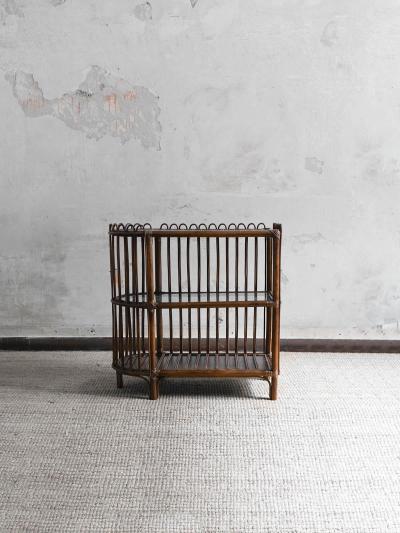 Edizioni Molto Rattan Console Table With Three Shelves Molto Editions