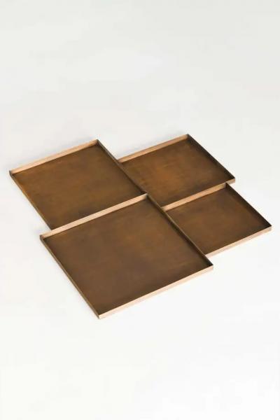 Edizioni Molto Trays in burnished brass Molto Editions