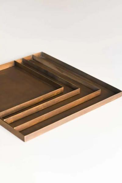 Edizioni Molto Trays in burnished brass Molto Editions