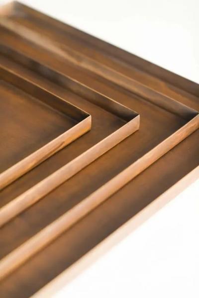 Edizioni Molto Trays in burnished brass Molto Editions