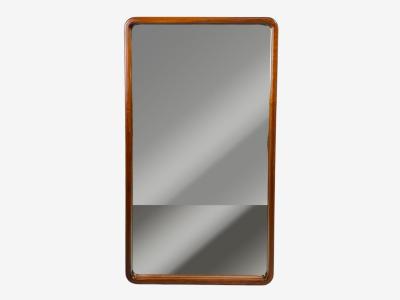 Edmond J Spence Large Wall Mirror Walnut Sweden 1950s