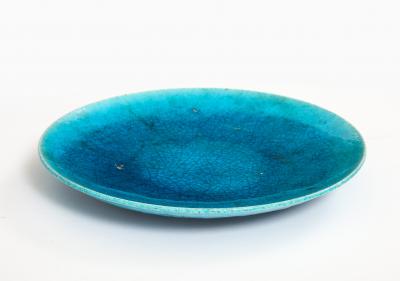 Edmond Lachenal Edmond Lechenal Turquoisse Blue Dish Bowl France 1930 s