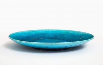 Edmond Lachenal Edmond Lechenal Turquoisse Blue Dish Bowl France 1930 s