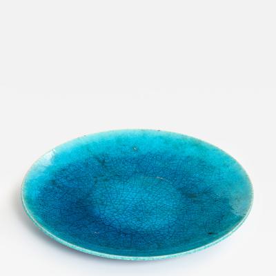 Edmond Lachenal Edmond Lechenal Turquoisse Blue Dish Bowl France 1930 s