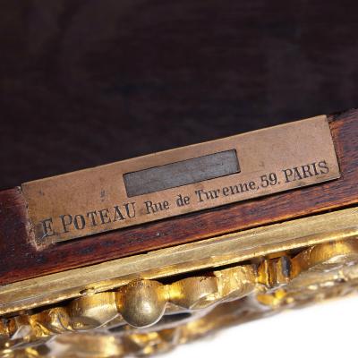 Edmond Poteau Louis XV style gilt bronze mounted writing desk by Poteau