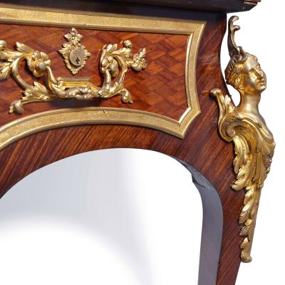 Edmond Poteau Louis XV style gilt bronze mounted writing desk by Poteau