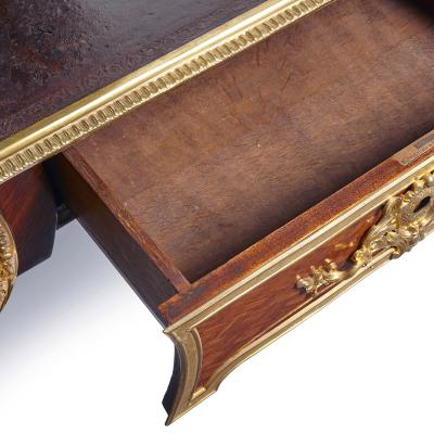 Edmond Poteau Louis XV style gilt bronze mounted writing desk by Poteau
