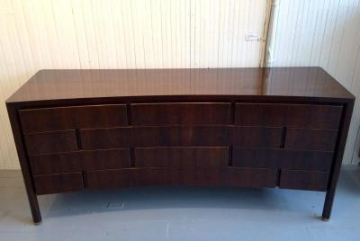 Edmond Spence Architectural Walnut Dresser by Edmond Spence