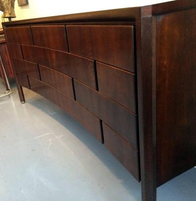 Edmond Spence Architectural Walnut Dresser by Edmond Spence