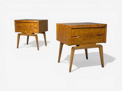 Edmond Spence Edmond J Spence Dresser and Nightstands Burled Maple Bentwood Sweden 1960s