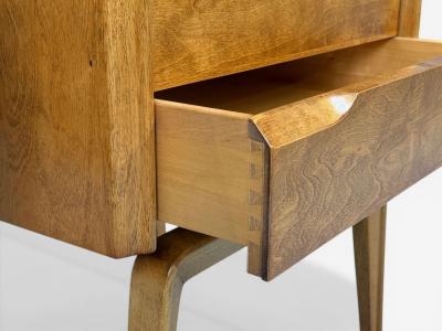 Edmond Spence Edmond J Spence Nightstands Burled Maple Bentwood Sweden 1960s