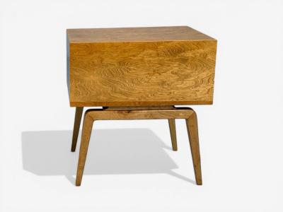 Edmond Spence Edmond J Spence Nightstands Burled Maple Bentwood Sweden 1960s