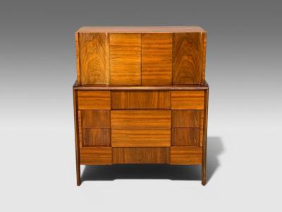 Edmond Spence Edmond J Spence Sculptural Highboy Walnut Sweden 1950s