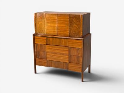 Edmond Spence Edmond J Spence Sculptural Highboy Walnut Sweden 1950s