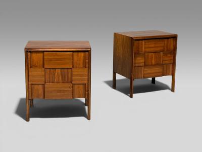 Edmond Spence Edmond J Spence Sculptural Nightstands Walnut Sweden 1950s