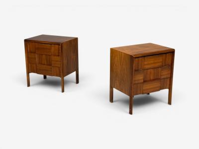 Edmond Spence Edmond J Spence Sculptural Nightstands Walnut Sweden 1950s