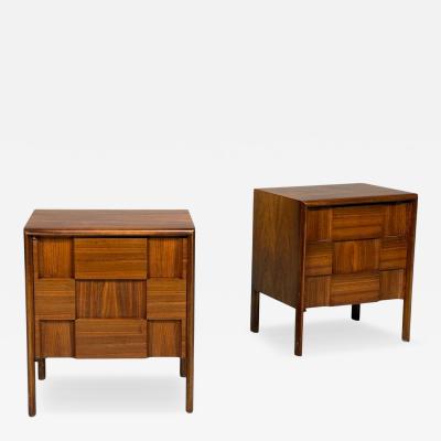 Edmond Spence Edmond J Spence Sculptural Nightstands Walnut Sweden 1950s
