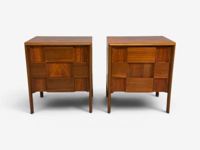 Edmond Spence Edmond J Spence Sculptural Nightstands Walnut Sweden 1950s