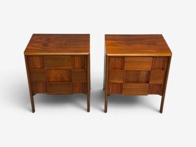 Edmond Spence Edmond J Spence Sculptural Nightstands Walnut Sweden 1950s