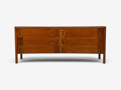 Edmond Spence Edmond Spence Concave Dresser Stained Wood Brass Sweden 1950s