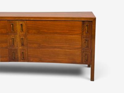 Edmond Spence Edmond Spence Concave Dresser Stained Wood Brass Sweden 1950s
