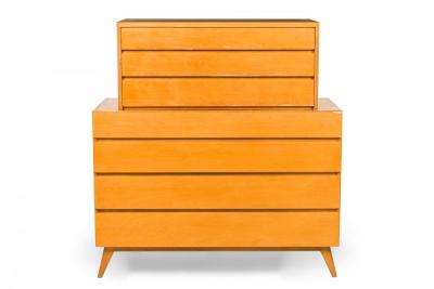 Edmond Spence Edmond Spence Mid Century American 2 Cabinet High Wooden Drawer Chest