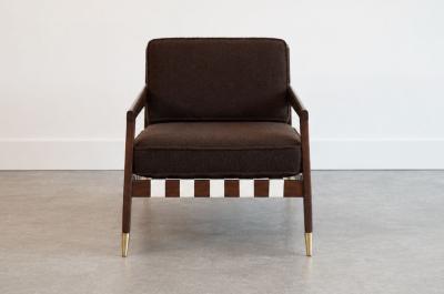 Edmond Spence Walnut Lounge Chairs by Edmond J Spence C 1950s