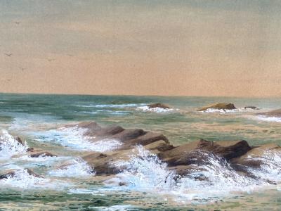 Edmund Darch Lewis Waves along the Rocky Coast 