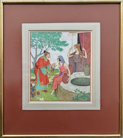 Edmund Dulac Wisdom is Better than Rubies The Book of Proverbs Original art for sale
