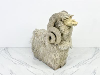 Edna Cataldo Bighorn Sheep Sculpture Bench by Edna Cataldo Manner of Fran ois Xavier Lalanne