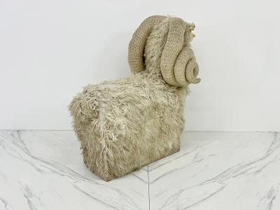 Edna Cataldo Bighorn Sheep Sculpture Bench by Edna Cataldo Manner of Fran ois Xavier Lalanne