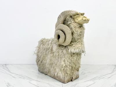 Edna Cataldo Bighorn Sheep Sculpture Bench by Edna Cataldo Manner of Fran ois Xavier Lalanne