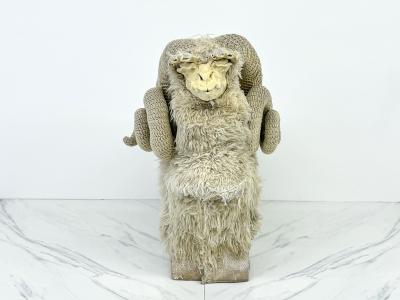 Edna Cataldo Bighorn Sheep Sculpture Bench by Edna Cataldo Manner of Fran ois Xavier Lalanne