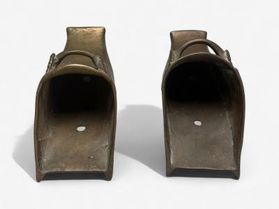 Edo Period Bronze Japanese Samurai Stirrups Japan 18th c 