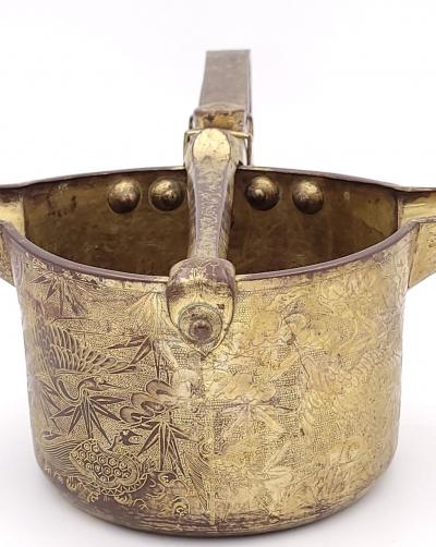Edo Period Gilt Copper Tea Ceremony Water Pourer Japan circa 1800