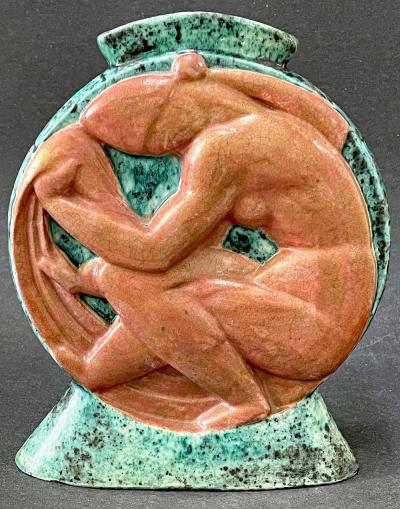 Edouard Cazaux Female Nude Vase by Edouard Cazaux French 1889 1974 