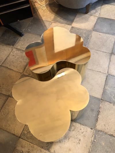 Edouard De La Marque Twin Tables brass coffee table Design by Edouard De La Marque France