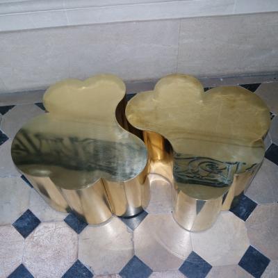 Edouard De La Marque Twin Tables brass coffee table Design by Edouard De La Marque France
