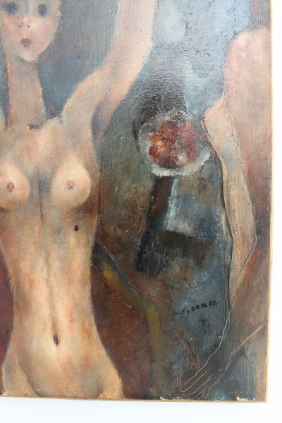 Edouard Goerg Le Grain de Beaute Oil on Canvas by Edouard Goerg