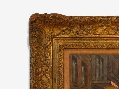 Edouard L on Cort s Oil on Canvas French Painting Paris Street Scene 20th C 