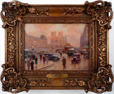 Edouard Leon Cortes Notre Dame View from The Quays