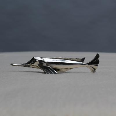 Edouard Marcel Sandoz Set of 12 Fine French Art Deco Silver Plated Gallia Knife Rests by Christofle