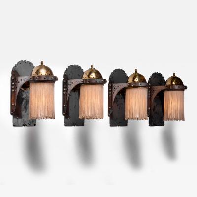 Eduard Cuypers Set of 4 Eduard Cuypers wall lamps