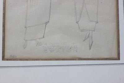 Eduard Josef Wimmer Wisgrill Fashion Drawing by Eduard Josef Wimmer Wisgrill 1920 Austria