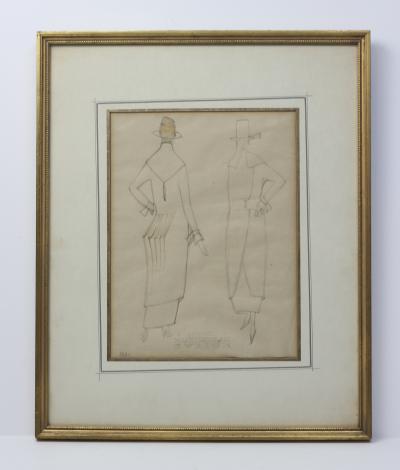 Eduard Josef Wimmer Wisgrill Fashion Drawing by Eduard Josef Wimmer Wisgrill 1920 Austria