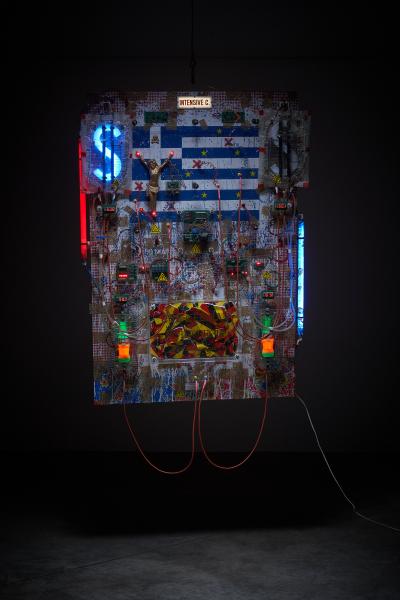 Eduard Van Giel The German Bouzoukys Mixed Media Light Sculpture by Eduard Van Giel 2021