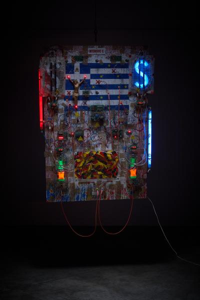 Eduard Van Giel The German Bouzoukys Mixed Media Light Sculpture by Eduard Van Giel 2021