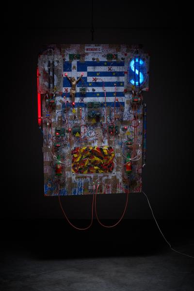 Eduard Van Giel The German Bouzoukys Mixed Media Light Sculpture by Eduard Van Giel 2021