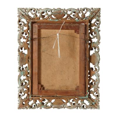 Eduardo Forlenza Oil painting of an Italian woman holding flowers by Eduardo Forlenza